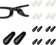 [SooGree] Adhesive Contoured Silicone Eyeglass Nose Pads - Anti Slip Nose Pad Cushion for Glasses, Eyeglasses, Sunglasses, 8 Pairs (Black and White) Eyeware Accessories Thin
