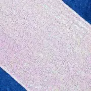 ShiDianYi Iridescent Sequin Table Runner White Sparkle Table Runner for Home