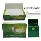 500x Memphis Menthol Filter Tubes King Size Tobacco Cigarette Green + Free Case