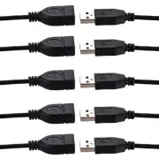 5x 15ft USB 2.0 Extension Cable Type A Male to A Female Extender HIGH SPEED