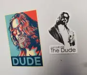 Big Lebowski The Dude STICKERS (2) Two-Pack