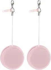 STOBOK 2pcs Phone Screen Cleaner Macaron Shaped Molbile Cleaning Wipes Cellphone Lanyards Cleaning Balls Fingerprint Proof Screen Cleaner for Laptop Tv Monitors Decorative Bag Pendant Pink