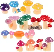 MERRYHAPY Faux Mushroom Ornaments 32pcs Mini Mushrooms for Landscape Decor Fairy Garden Accessory