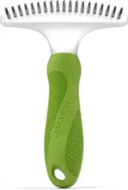 Dematting Comb for Dogs & Cats - Pet Grooming Rake for Removing Matted Hair f...