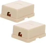 Veemoon 2pcs Telephone Junction Box Splitter Adapter for Single Hole Phones Reliable Connection for Telephones Fax Machines Modems Easy Installation for Home Office Use