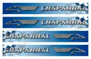 4 Chaparral Vinyl Stickers - 16"x2" each