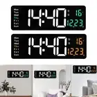 15" Digital Wall Clock USB Two-Color Display Remote Desk & Wall Calendar Day