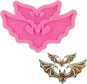 Angel Wings Shiny Halloween Bat Silicone Mold DIY Epoxy Resin Mold Epoxy Art Mold Crafting for DIY Jewellery Making Necklace Pendant Keychain Jewelry Craft Halloween Decoration