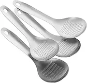 CATIEBYE 4pc Ginger Grater Zester Set Stainless Steel Garlic Ginger Cutter Spice Grinder Garlic Press Mincer Cheese Grater Spoon Vegetable Zester Silver