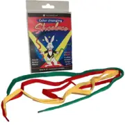 COLOR CHANGING SHOELACES Clown Kid Show Magic Trick Changes Beginner Laces Gag