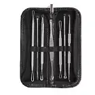 Steel POP Blackhead Pimple Blemish Comedone Acne Extractor Remover Tool Set Kit