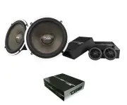 DS18 DX2 6.5" 4 Ohm 2-Way Component Speaker System Set Woofer Tweeters Crossover
