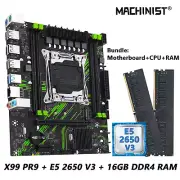 X99 PR9 Motherboard LGA 2011-3 Set with Intel Xeon E5 2650 V3 CPU 16GB 2*8GB RAM
