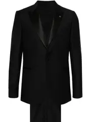 [Tagliatore] single-breasted virgin wool suit 52 Black