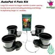 Auto Pot 4 Pots Kit Plant Driven Watering Feeding System Hydroponics Grow System