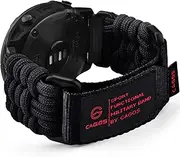 CAGOS Paracord Bands Compatible with Garmin Fenix 5X/Fenix 6X/Fenix 6X Pro Sapphire/Fenix 7X/Fenix 7X Sapphire Solar/Fenix 3/Tactix Delta Charlie, Garmin Quickfit 26 Watch Band Rugged Nylon Sport