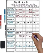 Multi-use Magnetic to-Do List Board Chore Chart List Goal Planner Task Habit Tracker Monthly Weekly Daily Homework Child Calendar Family Wedding Checklist Chirstmas Gift Kitchen Fridge Dry Erase Board