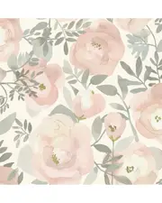 NuWallpaper Rose Peachy Keen Peel & Stick Wallpaper