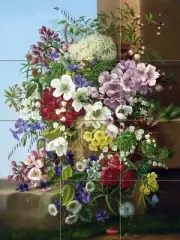 Bouquet of flowers Tile Mural Kitchen Bathroom Wall Backsplash Marble Ceramic