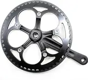 Exercise Bike Crank， 52T Single Speed 170mm Road Bike Folding Aluminum Alloy Bike Crank Set Chainwheel Sprocket Gearwheel Accessorie