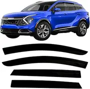 2023-2025 Tape-on Rain Guards for Kia Sportage Side Window Deflector Visors LX EX SX Prestige X-Pro X-Line Durable Tinted Vent Shade 2024