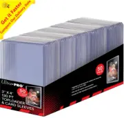 50 x Ultra Pro Clear Thick 130pt TOPLOADER Rigid Card Protector TOP LOADER 3x4