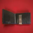 Men's Slim Bifold Wallet W/ Money Clip Handcrafted Vegan PU Leather Cruelty Free