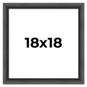18x18 Contemporary Black Wood Frame UV Acrylic and Acid Free Foam Board