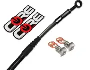 Core Moto F&R Carbon Braided Brake Line Kit Kawasaki KX125 (04-05)|250 (04-07)