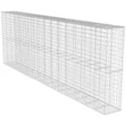 Gabion Wall Cover Galvanised Steel 600x50x200cm Wire Fence Wall Cage Fencing