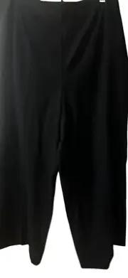 Nicole Miller, New York Black Pull On Pants, Pockets, Polyester Size L - NWT