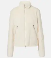 [Moncler] Moncler Polignac cropped teddy down jacket UK 18 white