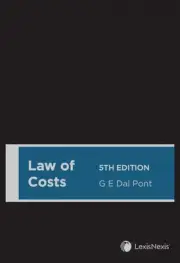 Law of Costs by G.E. Dal Pont Hardcover Book