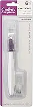 Crafter's Companion Softgrip Swivel Craft Knife/Blade, White, One Size