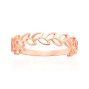 9ct Rose Gold Open Leaf Ring