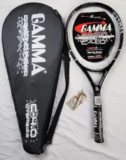 VINTAGE NOS Gamma Diamond Fiber C-4.0 Tennis Racket w/Cover 4 1/4" OS 116 Sq In