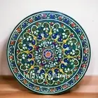 Green Marble Inlay Table Top , Luxury Table Top, Handmade Unique Table Top.