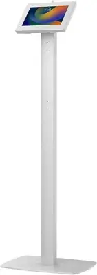 Tablet Floor Stand, 360° Kiosk Display with Charger & Lock for iPad, Galaxy Tab