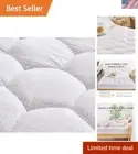 King Cotton Mattress Pad, Bedding Cover Quilted Fitted Mattress Protector 8-2...