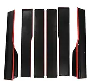 New 2.2m Car Side Skirt Extensions Universal Lip Splitters Lip Compatible for Benz W205 W204 W203 W211 W212 W213 W117 C117 W176 CLA A Class(Black red)