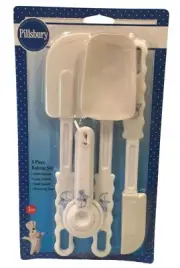 PILLSBURY 4 Piece Baking Set Spoon/Spatula Large & Small Spatula Measuring Spoon