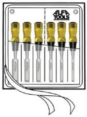 Alfa Tools WCP06 Lignacraft Wood Chisel Set