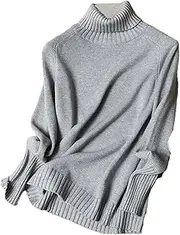 [Hamthuit] Women Turtleneck Warm Pullover Women Slim Fit Sweaters Knit Long Sleeve Pullovers Jumper