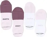 [Cozy Earth] Essential Ankle Socks for Women and Men – Ultra-Soft 70% Mercerized Cotton Socks 2 Pack Set – Breathable Seamless Toe – Blister Cushion, Heel & Arch Support - Medium Lilac, Lilac