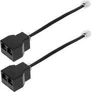 Yardenfun Phone Line Splitter for Landline Pcs Telephone Splitter Detachable Lines Core Cable Adapter Stylish Design