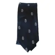 SEAN JOHN Black White Crest Crown Silk Twill Classic Tie