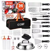 Commercial Chef 36PC Griddle Accessories Kit – Flat Top Grill Accessories Hib...