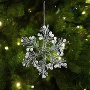 Xmas Tree Transparent Snowflake Hanging Ornaments Acrylic Pendant 2023 Christmas Decoration For Home 3