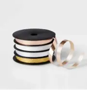New ! 3/8" Curl Ribbon Gold/Silver/White 72ft - Wondershop