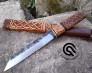 Viking seax knife, hand forged knife, viking machete, Handmade viking knife